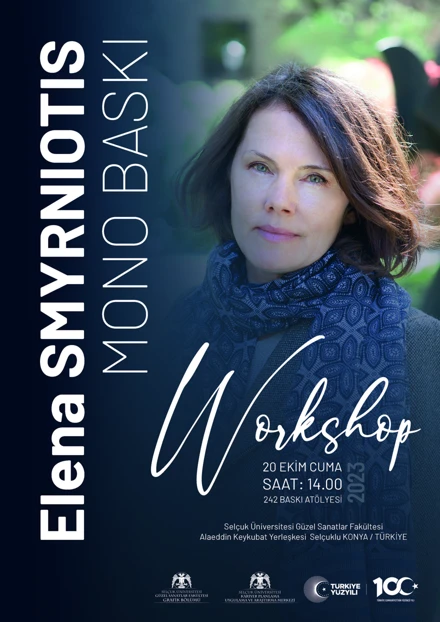 Elena SMYRNIOTIS tarafından "Mono Baskı" workshopu gerçekleştirildi